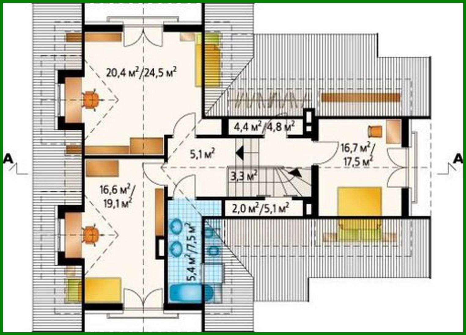 Visualization gallery - Project of an original country house with an area of ​​180 m²