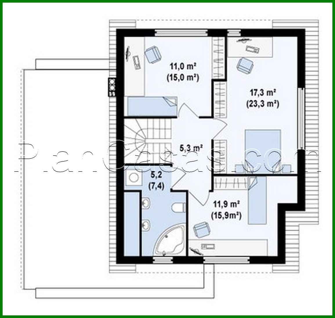 Visualization gallery - The project of the original cottage with an attic